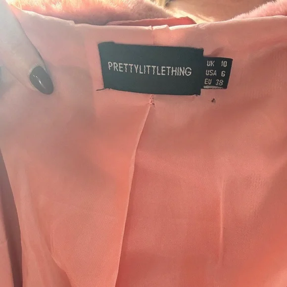 PrettyLittleThing Pink Faux Fur coat - Picture 5 of 5